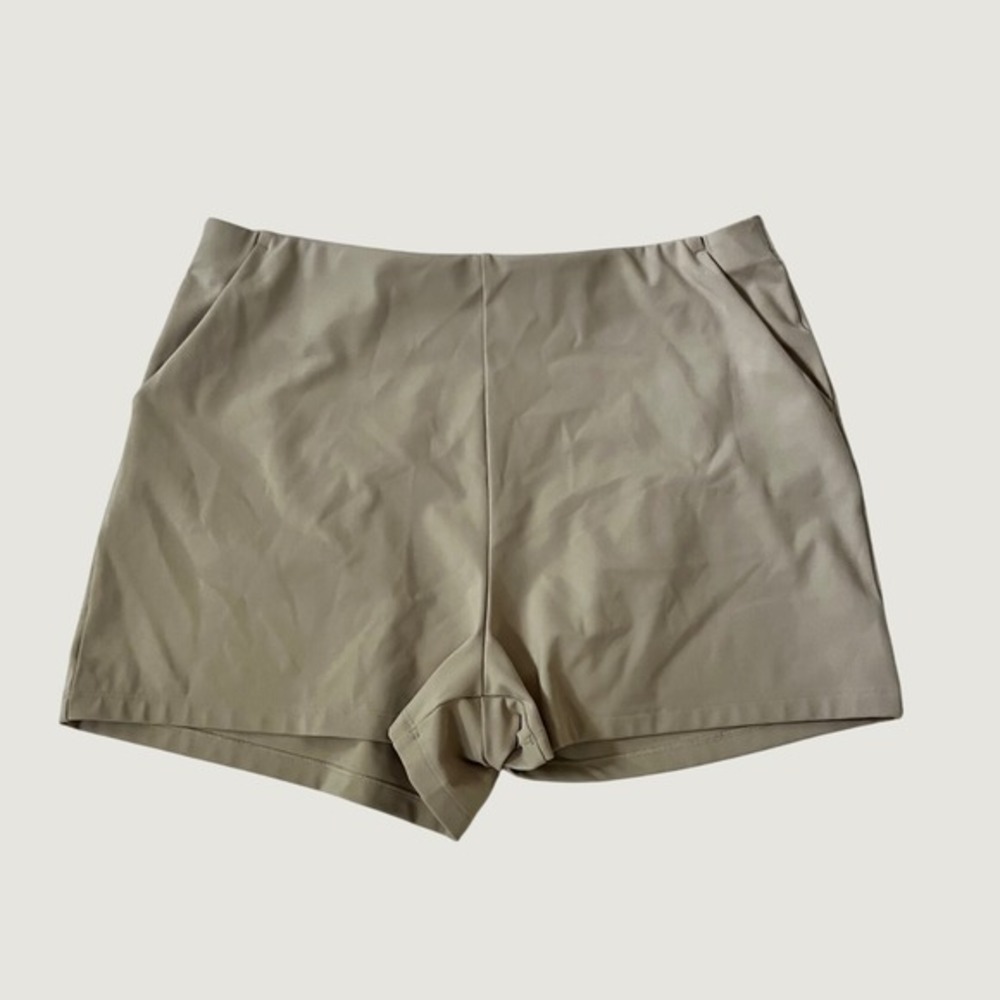 G4free Athletic Shorts Beige Stretch Pockets Golf‎ Hiking GF25E357 Size L 12/14